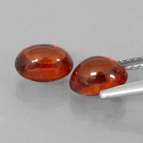 Spessartite Garnet Gemstone in 7 x 5 mm (calibrated) Size for Sale, Spessartite Garnet Stone in Red Orange Color