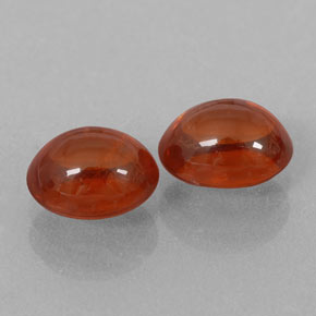 3.09 ctw Red Spessartite Garnet Stones, Natural Spessartite Garnet in Oval Cabochon Shape for Sale