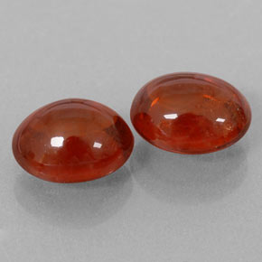 5.04 ct Orange Spessartite Garnet Stone, Natural Spessartite Garnet in Oval Cabochon Shape for Sale