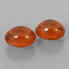 2.81 ctw Orange Spessartite Garnet Stones, Natural Spessartite Garnet in Oval Cabochon Shape for Sale