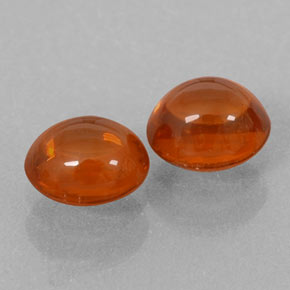 1.41 ct Orange Spessartite Garnet Stone, Natural Spessartite Garnet in Oval Cabochon Shape for Sale