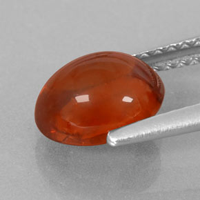 Spessartite Garnet Gemstone in 8.1 x 6.6 mm Size for Sale, Spessartite Garnet Stone in Warm Orange Color