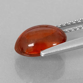 Spessartite Garnet Gemstone in 8.6 x 6.4 mm Size for Sale, Spessartite Garnet Stone in Red Orange Color