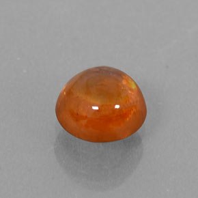 1.39 ct Orange Spessartite Garnet Stone, Natural Spessartite Garnet in Round Cabochon Shape for Sale