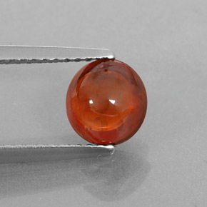 1.80 ct Orange Spessartite Garnet Gemstone, Spessartite Garnet Gem in Round Cabochon Shape for Sale.