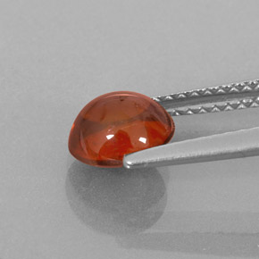 Spessartite Garnet Gemstone in 7 mm (calibrated) Size for Sale, Spessartite Garnet Stone in Red Orange Color