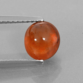 Medium Orange Spessartite Garnet Gem - 2ct Oval Cabochon (ID: 329507)