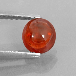 1.14 ct Orange Spessartite Garnet Gemstone, Spessartite Garnet Gem in Oval Cabochon Shape for Sale.