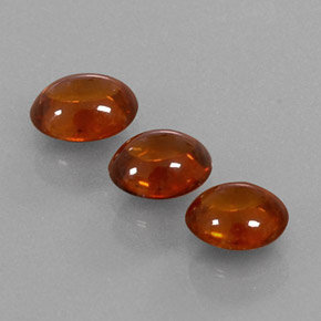 2.34 ct Orange Spessartite Garnet Gemstone, Spessartite Garnet Gem in Oval Cabochon Shape for Sale.