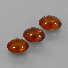2.34 ct Orange Spessartite Garnet Stone, Natural Spessartite Garnet in Oval Cabochon Shape for Sale