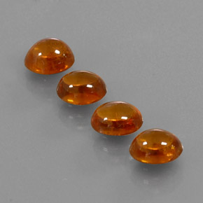 Spessartite Garnet Gemstones in 6.5 x 5 mm Size for Sale, Spessartite Garnet Stones in Warm Orange Color