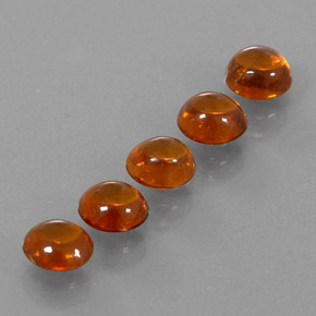 4.39 ct Orange Spessartite Garnet Stone, Natural Spessartite Garnet in Oval Cabochon Shape for Sale