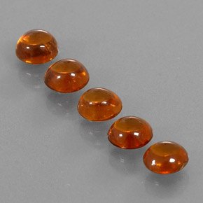 Spessartite Garnet Gemstone in 5.5 x 5.1 mm Size for Sale, Spessartite Garnet Stone in Red Orange Color