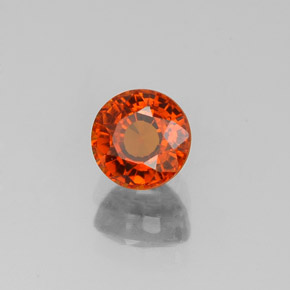 0.99 ct Orange Spessartite Garnet Stone, Natural Spessartite Garnet in Round Facet Shape for Sale