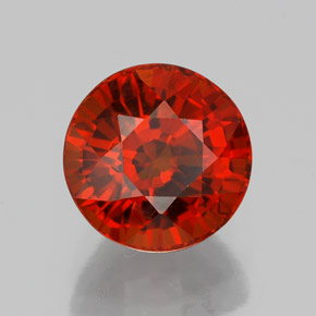 2.33 ct Orange Spessartite Garnet Stone, Natural Spessartite Garnet in Round Facet Shape for Sale