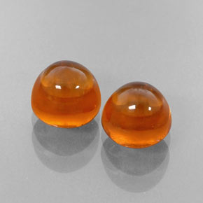 2.67 ct Orange Spessartite Garnet Stone, Natural Spessartite Garnet in Round Cabochon Shape for Sale