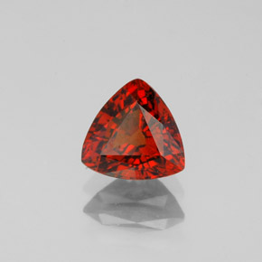 1.37 ct Red Spessartite Garnet Stone, Natural Spessartite Garnet in Trillion Facet Shape for Sale