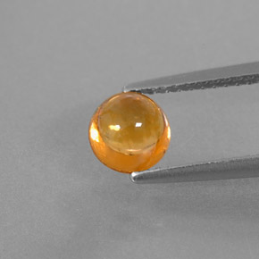 1.79 ct Orange Spessartite Garnet Gemstone, Spessartite Garnet Gem in Round Cabochon Shape for Sale.