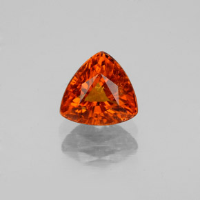 1.56 ct Orange Spessartite Garnet Gemstone, Spessartite Garnet Gem in Trillion Facet Shape for Sale.