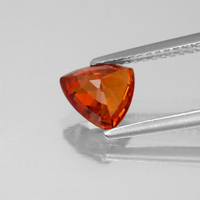 Spessartite Garnet Gemstone in 6.9 x 6.6 mm Size for Sale, Spessartite Garnet Stone in Red Orange Color