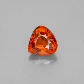 1.88 ct Orange Spessartite Garnet Gemstone, Spessartite Garnet Gem in Pear Facet Shape for Sale.