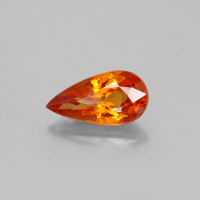 1.81 ct Orange Spessartite Garnet Stone, Natural Spessartite Garnet in Pear Facet Shape for Sale