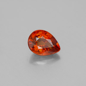 1.70 ct Orange Spessartite Garnet Stone, Natural Spessartite Garnet in Pear Facet Shape for Sale