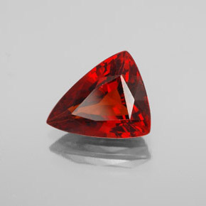 3.86 ct Red Spessartite Garnet Stone, Natural Spessartite Garnet in Trillion Facet Shape for Sale