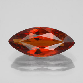4.97 ct Red Spessartite Garnet Gemstone, Spessartite Garnet Gem in Marquise Facet Shape for Sale.