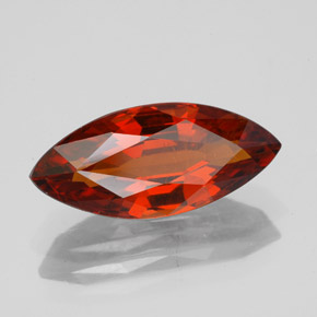 4.97 ct Red Spessartite Garnet Stone, Natural Spessartite Garnet in Marquise Facet Shape for Sale