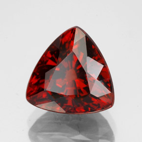 5.57 ct Red Spessartite Garnet Stone, Natural Spessartite Garnet in Trillion Facet Shape for Sale