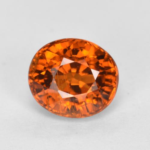 Medium Orange Spessartin-Granat Edelstein - 1.1ct Oval facettiert (ID: 357539)
