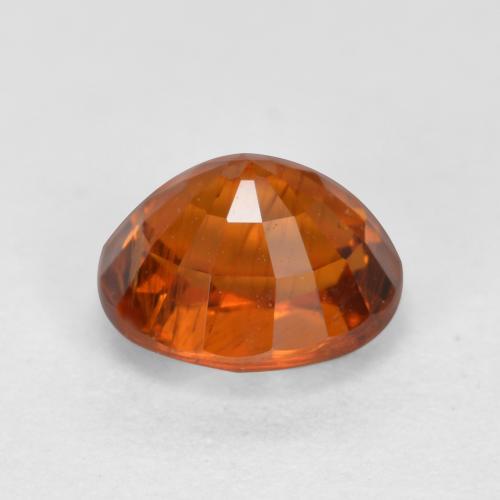 Spessartite Garnet Gemstone in 5.8 x 5.1 mm Size for Sale, Spessartite Garnet Stone in Medium Orange Color