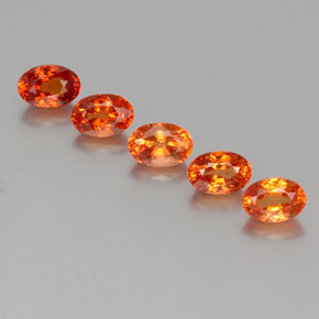 Fire Orange Гранат Спессарит Камень - 0.8ct Фасетный Овал (ID: 358976)