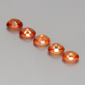Spessartite Garnet Gemstones in 6.1 x 4.2 mm Size for Sale, Spessartite Garnet Stones in Fire Orange Color