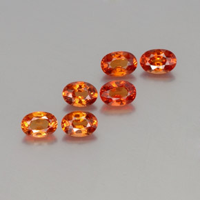 3.45 ctw Orange Spessartite Garnet Stones, Natural Spessartite Garnet in Oval Facet Shape for Sale