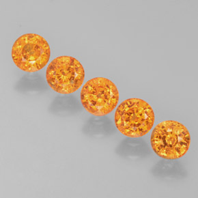 2.2ct Round Facet Orange Spessartite Garnet for sale thumb image of 2.2ct Round Facet Orange Spessartite Garnet (ID: 368280)