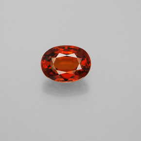 1.40 ct Red Spessartite Garnet Gemstone, Spessartite Garnet Gem in Oval Facet Shape for Sale.