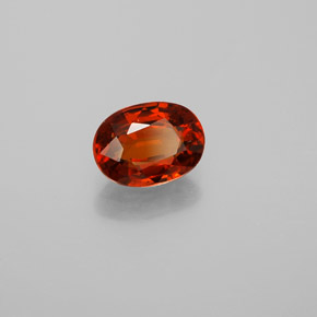 1.40 ct Red Spessartite Garnet Stone, Natural Spessartite Garnet in Oval Facet Shape for Sale