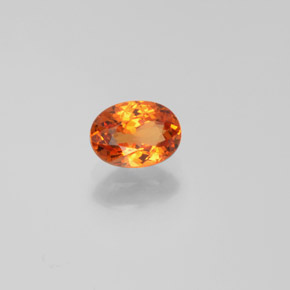 0.91 ct Orange Spessartite Garnet Stone, Natural Spessartite Garnet in Oval Facet Shape for Sale