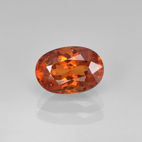 Fire Orange Spessartin-Granat Edelstein - 1.4ct Oval facettiert (ID: 368673)