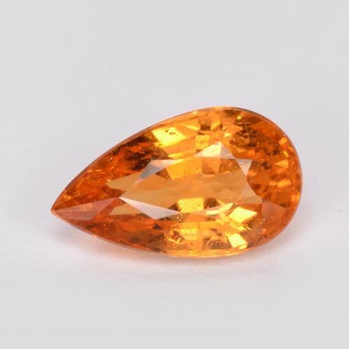 1.1ct Pear Facet Orange Spessartite Garnet Gem for sale 1.1ct Pear Facet Orange Spessartite Garnet Gem (ID: 368813)