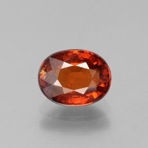 Fire Orange Spessartin-Granat Edelstein - 1.8ct Oval facettiert (ID: 375673)