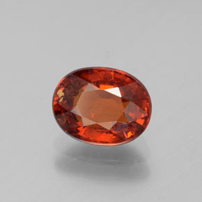 1.81 ct Orange Spessartite Garnet Stone, Natural Spessartite Garnet in Oval Facet Shape for Sale