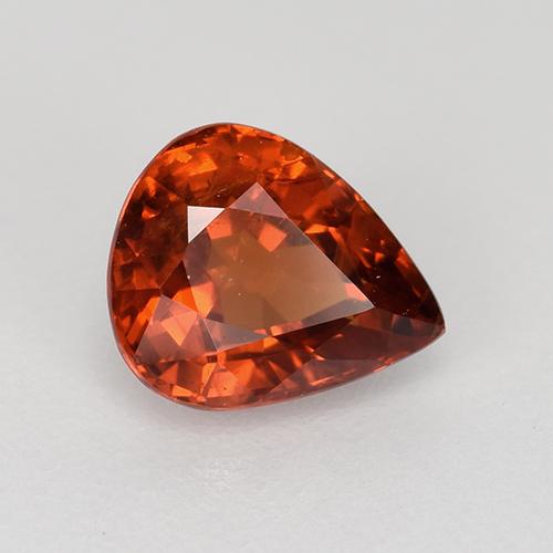 1.08 ct Red Spessartite Garnet Stone, Natural Spessartite Garnet in Pear Facet Shape for Sale
