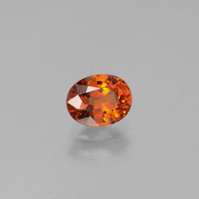 1.03 ct Orange Spessartite Garnet Stone, Natural Spessartite Garnet in Oval Facet Shape for Sale