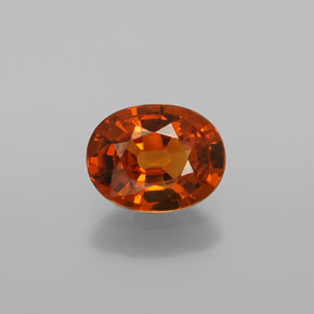 Rojo medio Granate Espesartina Gema - 0.9ct Forma ovalada (ID: 375768)