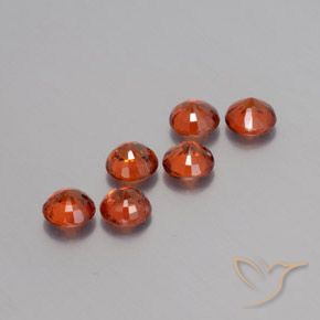 Spessartite Garnet Gemstones in 4 mm (calibrated) Size for Sale, Spessartite Garnet Stones in Fire Red Color