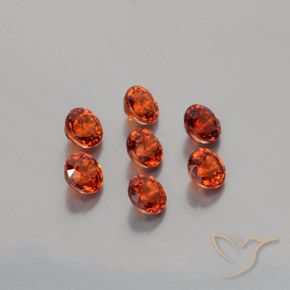 2.51 ctw Red Spessartite Garnet Stones, Natural Spessartite Garnet in Round Facet Shape for Sale