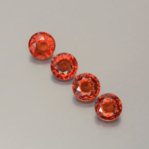 0.5ct Round Facet Red Orange Spessartite Garnet Gem for sale 0.5ct Round Facet Red Orange Spessartite Garnet Gem (ID: 379833)